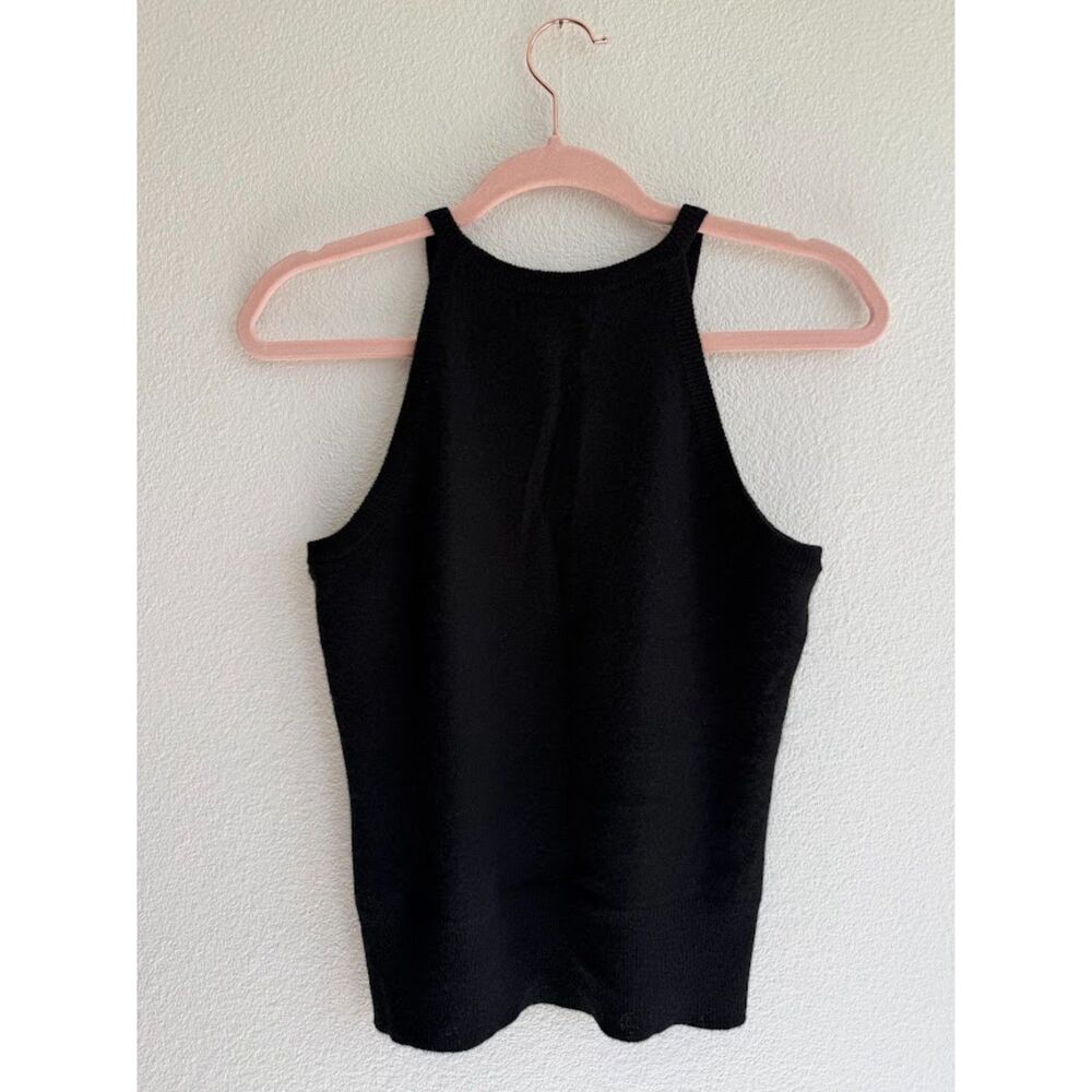 House of Harlow 1960 100% Cashmere High Neck Tank Top in Black size Small NWOT - Picture 8 of 10